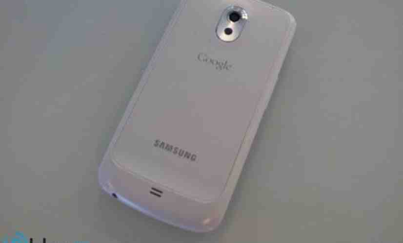 White Samsung Galaxy Nexus shows off its new paint job for the camera