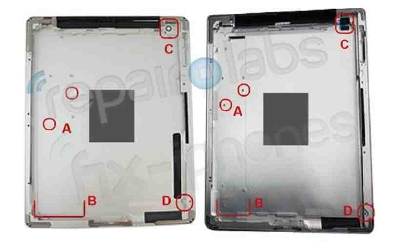 iPad 3 rear housing reportedly photographed, hints at larger battery and different screen
