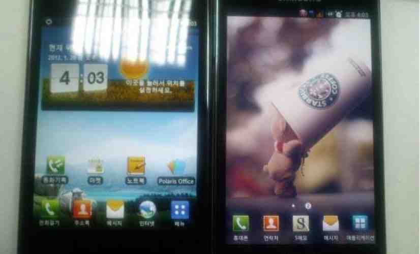 LG Optimus Vu caught posing next to the Samsung Galaxy Note in the wild
