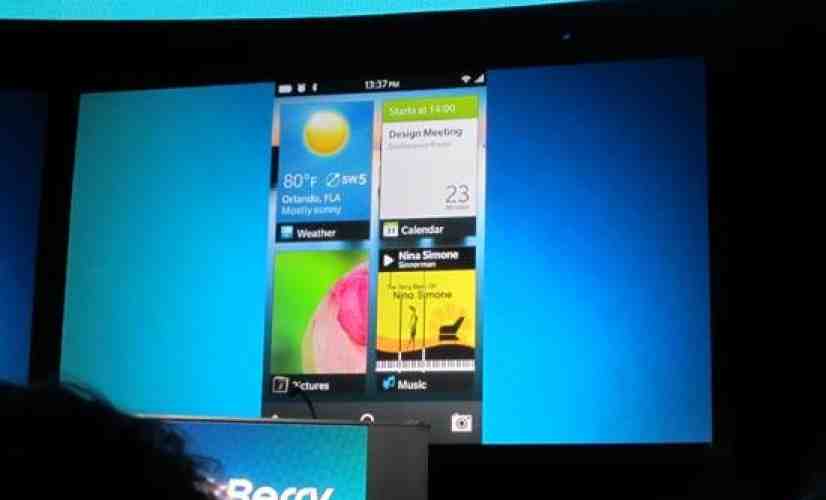 BlackBerry 10 shown off on stage at BlackBerry World