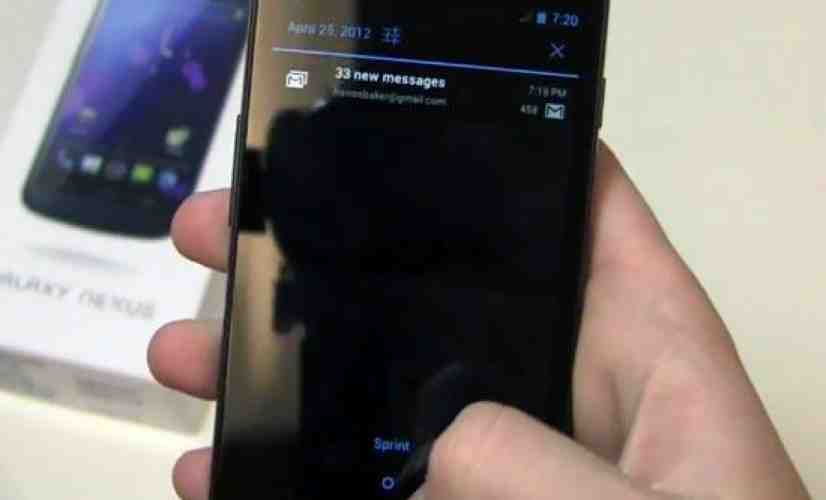 Sprint Galaxy Nexus update rolling out to fix data connectivity issues