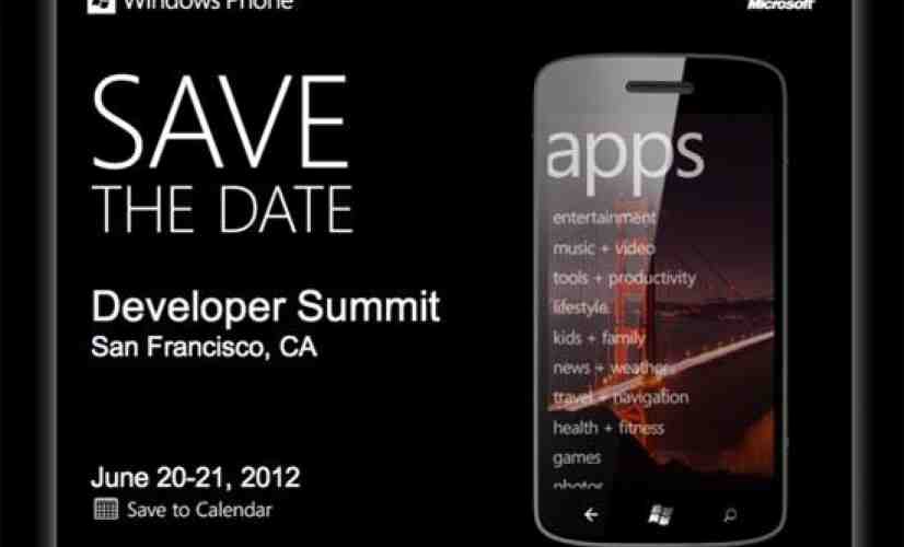 Microsoft hosting Windows Phone Developer Summit on June 20th and 21st