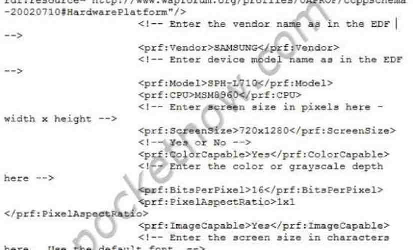 Samsung SPH-L710 user agent profile leaks, suggests Sprint may offer dual-core Galaxy S III