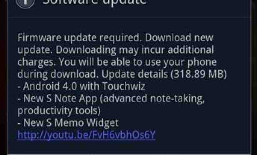 Some international Samsung Galaxy Note owners begin receiving Android 4.0 update