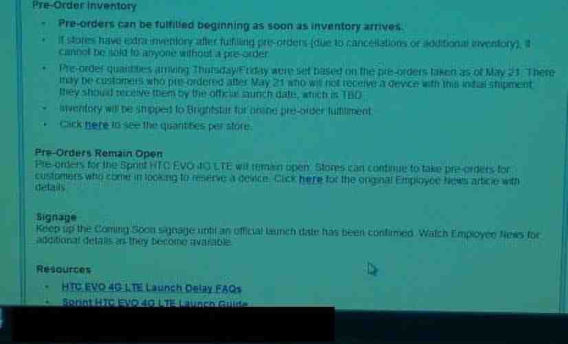 Best Buy to begin fulfilling HTC EVO 4G LTE pre-orders later this week, leaked document shows