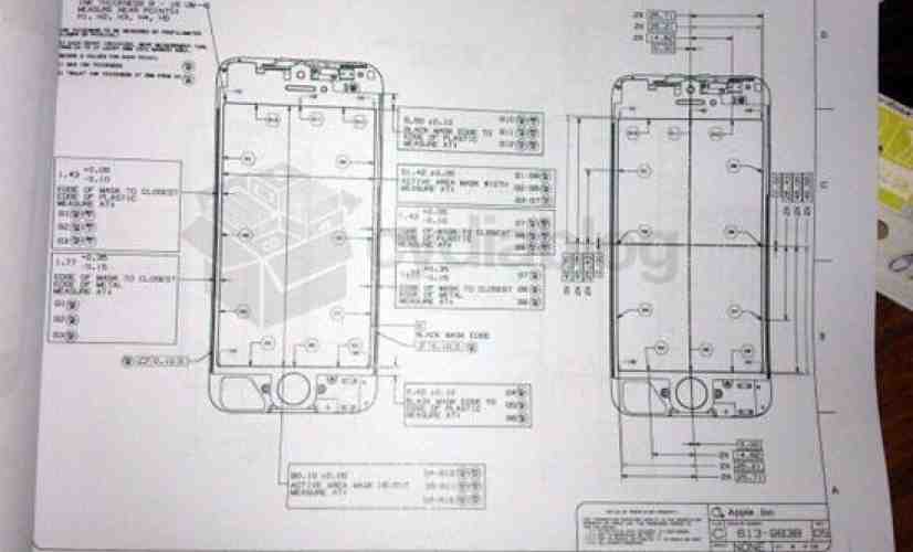 Purported schematic for new iPhone shows taller display, altered placement of front-facing camera