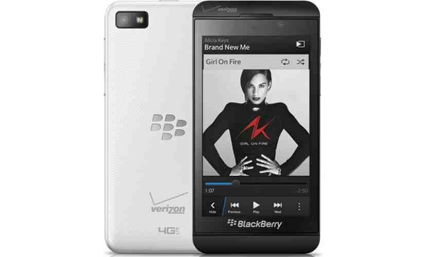 Verizon BlackBerry Z10 launching in both black and white on March 28, pre-orders begin March 14