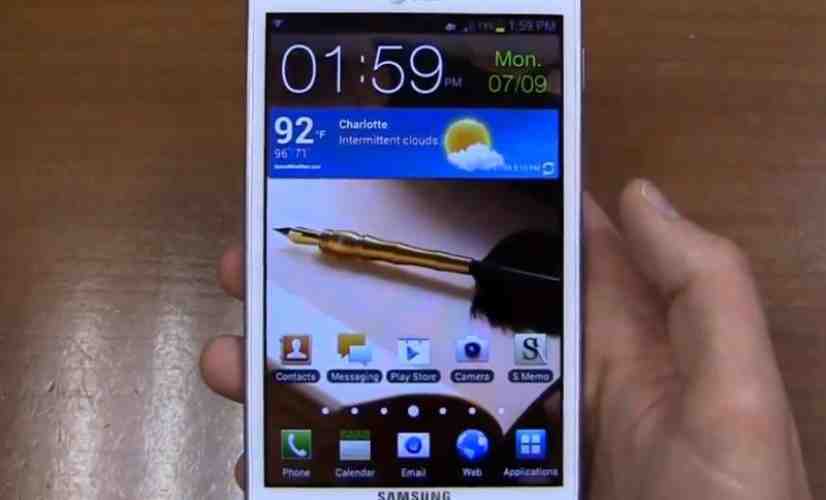 AT&T reveals Samsung Galaxy Note Jelly Bean update details 