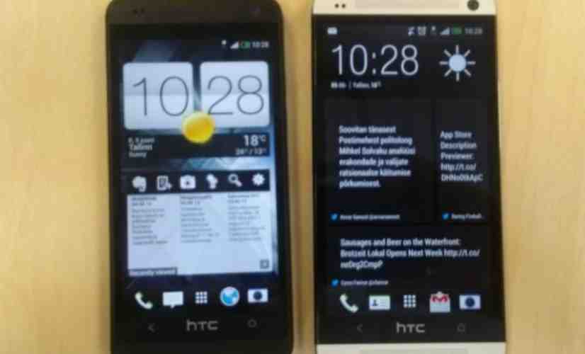 HTC One mini reportedly appears in leaked images next to its full-size sibling