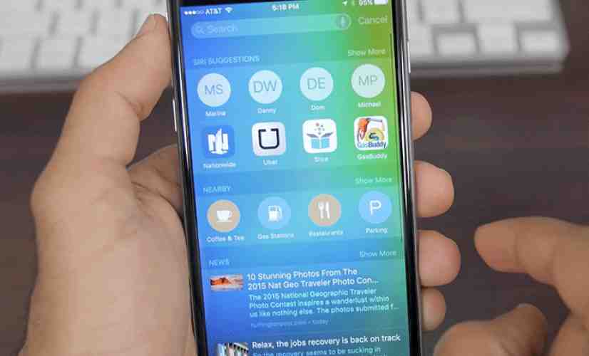 iOS 9 iPhone 6 hands on