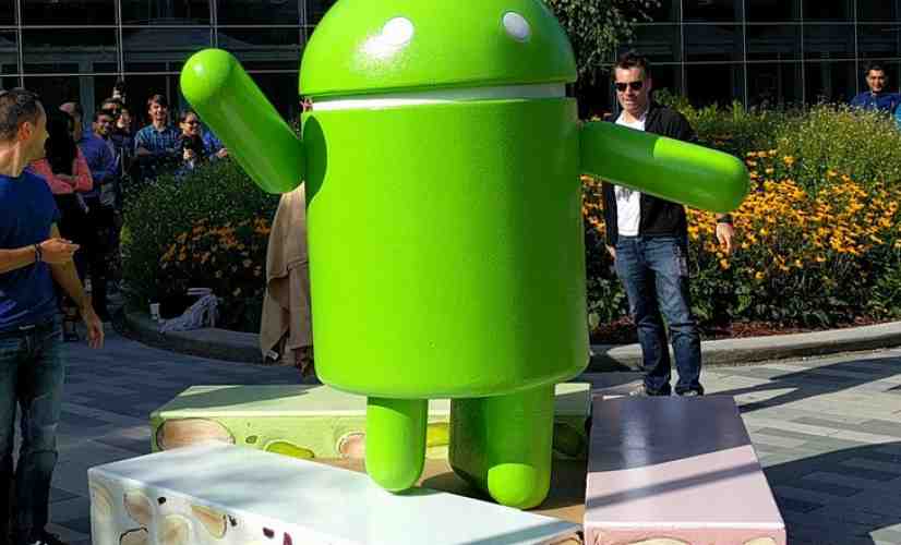 Android 7.0 Nougat statue Google