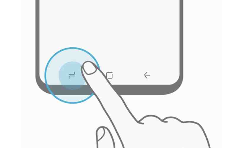 Samsung Galaxy S8 on-screen navigation buttons