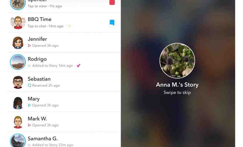 Snapchat redesign