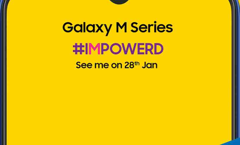 Samsung teases Galaxy M with teardrop notch and large battery