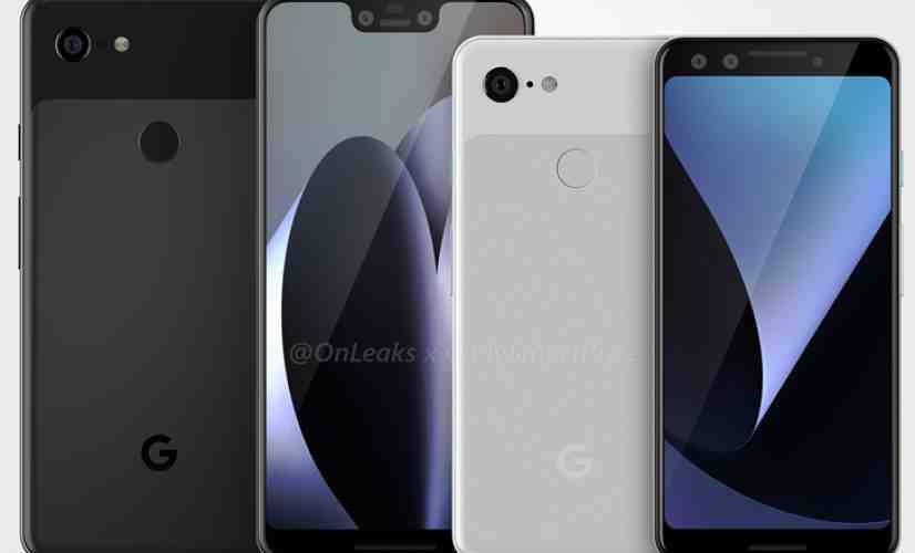 New Google Pixel 3 XL and Pixel 3 renders show the phones off from multiple angles