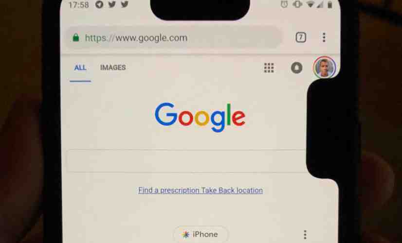 Google Pixel 3 XL bug causing second notch to appear on the screen